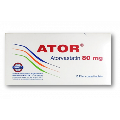 ATOR 80 MG ( ATORVASTATIN ) 10 FILM-COATED TABLETS ATOR 80 MG ( ATORVASTATIN ) 10 FILM-COATED TABLETS